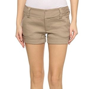 Alice + Olivia Cady Khaki Cuffed shorts